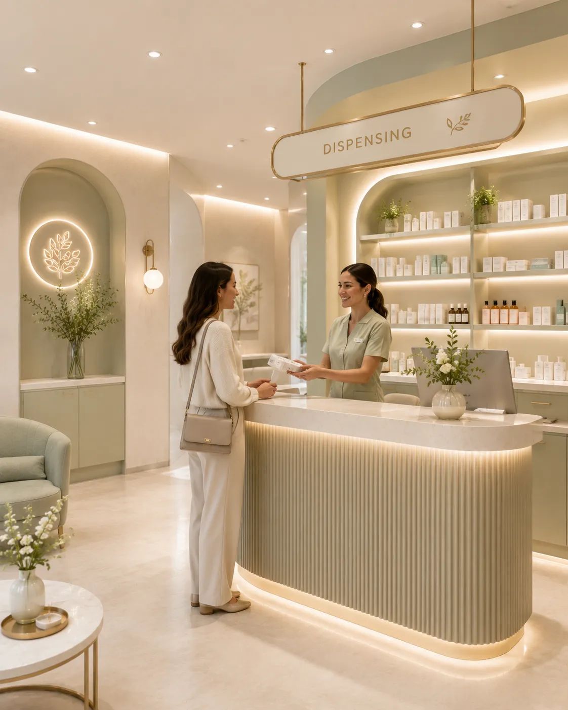 pharmacy and dispensing areas interior